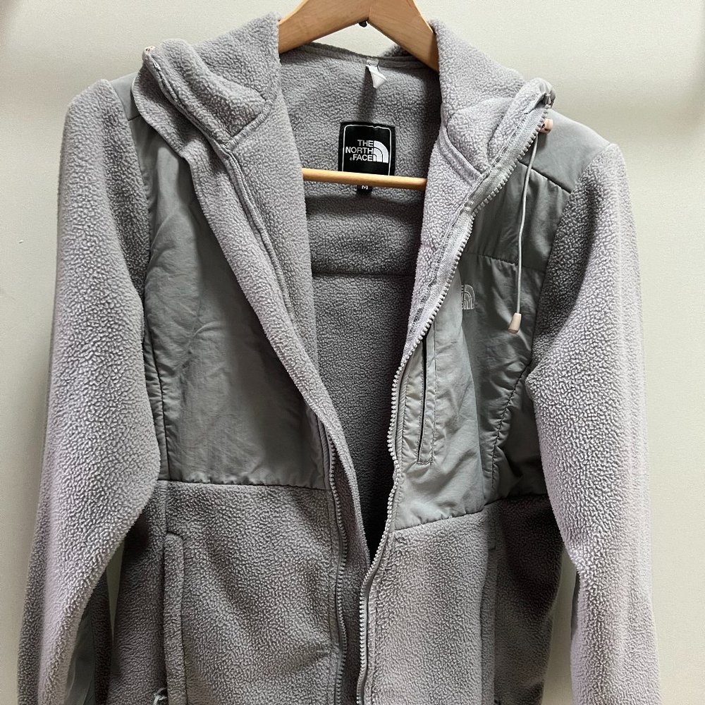 The Northface hooded drawcord zip up-gray